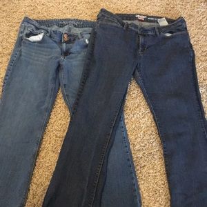 2 pairs bootcut stretch jeans